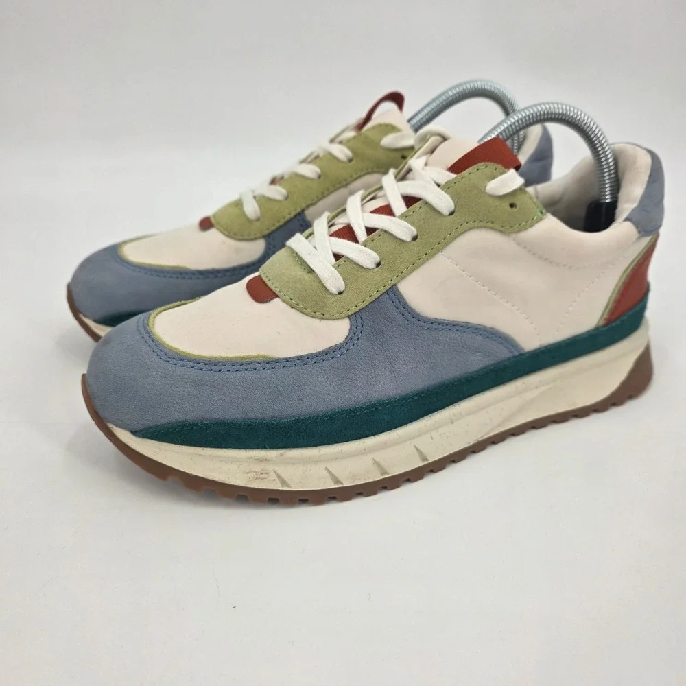 MADEWELL KICKOFF TRAINER SNEAKERS WOMENS SIZE 9M MENS 7.5M COLORBLOCK WHITE BLUE